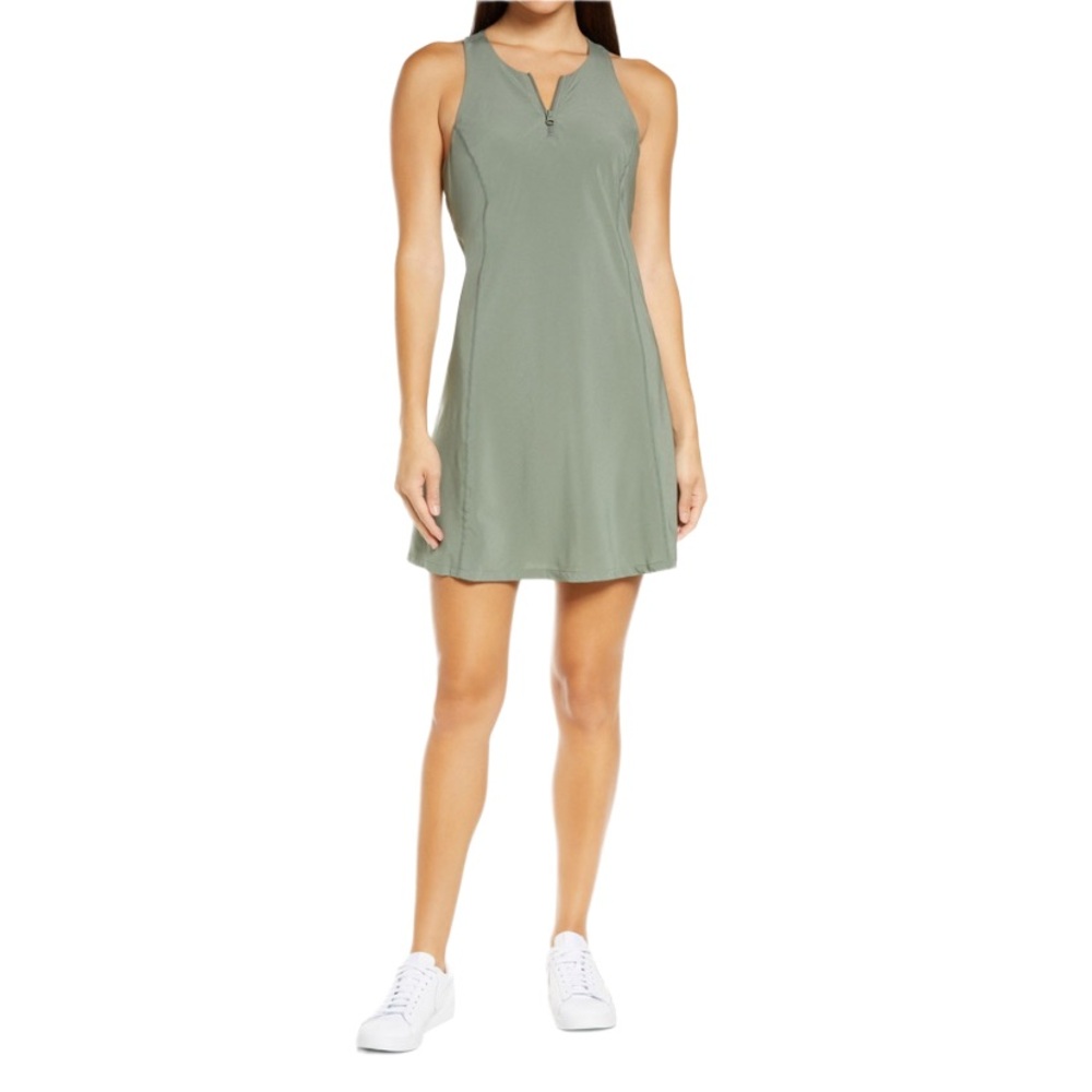 NWT 💚 Zella Sun’s Out Sleeveless Exercise Tennis Sports Dress, Green Agave, XL